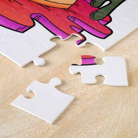 Kaas stuk Pawn Legpuzzel (Zijkant)