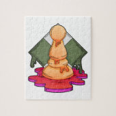 Kaas stuk Pawn Legpuzzel (Verticaal)