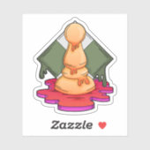 Kaas stuk Pawn Sticker (Vel)