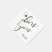 Kaas tot 18 jaar zwart en witte moderne tekst servet (Hoek)