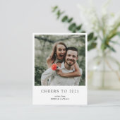 Kaas tot 2021 de Moderne Foto van het Manuscript N Feestdagenkaart (Staand voorkant)