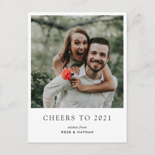 Kaas tot 2021 de Moderne Foto van het Manuscript N Feestdagenkaart