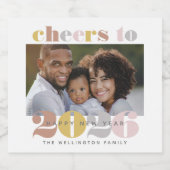 Kaas tot 2023 Nieuwjaar 2023 Sparkling Wijnetiket (Enkel label)