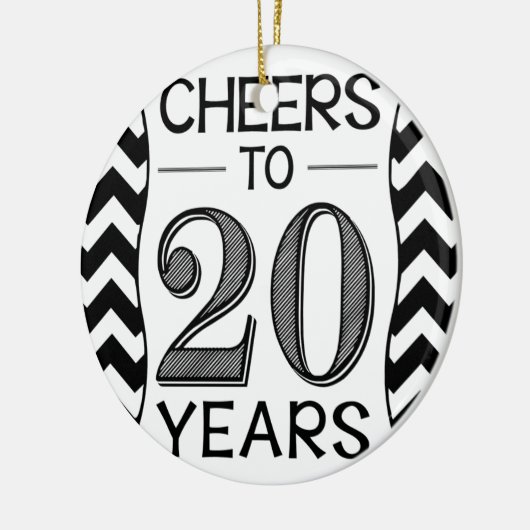 Kaas tot 20 jaar keramisch ornament (Links)