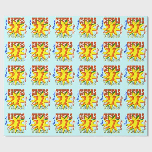 Kaas tot 21 jaar cadeaupapier (Vlak)