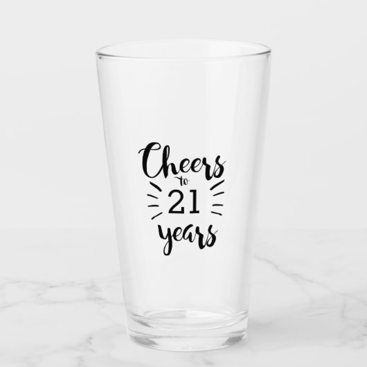 Kaas tot 21 jaar geboortedag glas (Voorkant)