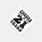 Kaas tot 21 jaar geboortedag servet (Hoek)