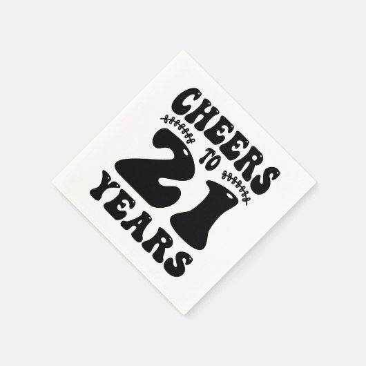 Kaas tot 21 jaar geboortedag servet (Hoek)