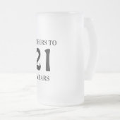 Kaas tot 21 jaar, gevroren bier matglas bierpul (Voorkant rechts)