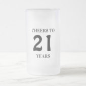 Kaas tot 21 jaar, gevroren bier matglas bierpul (Center)