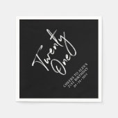 Kaas tot 21 | Moderne volwassen 21e verjaardag Servet (Voorkant)