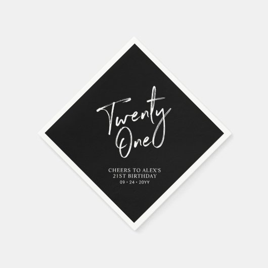 Kaas tot 21 | Moderne volwassen 21e verjaardag Servet (Hoek)