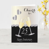 Kaas tot 25 jaar Jubileum | DIY-tekst Kaart (Gele Bloem)