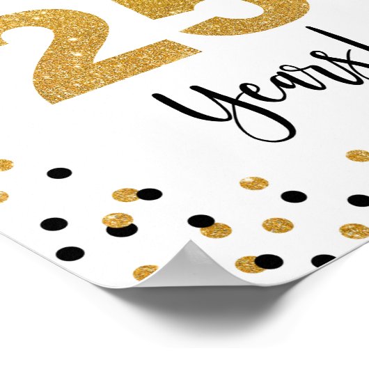 Kaas tot 25 jaar Jubileum of Birthday Sign Poster (Hoek)