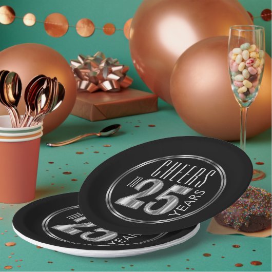 Kaas tot 25 jaar papieren bordje (Multi)