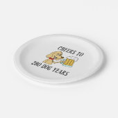 Kaas tot 280 mg 40e verjaardag papieren bordje (Gekanteld)