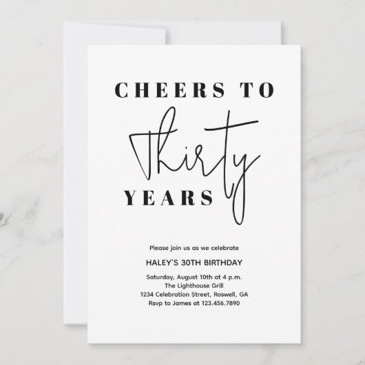 Kaas tot 30 jaar oud - Minimale legant Kaart (Voorkant)