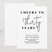 Kaas tot 30 jaar oud - Minimale legant Kaart (Voorkant / Achterkant)