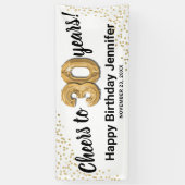 Kaas tot 30 jaar verjaardag spandoek (Verticaal)