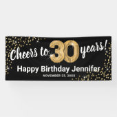 Kaas tot 30 jaar verjaardag spandoek (Horizontaal)