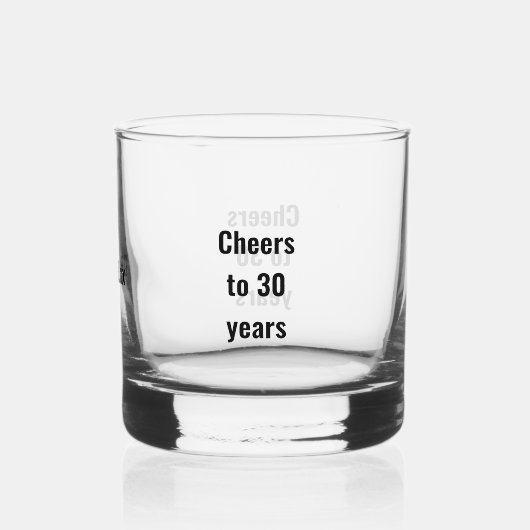 Kaas tot 30 jaar verjaardag whisky glas (Achterkant)