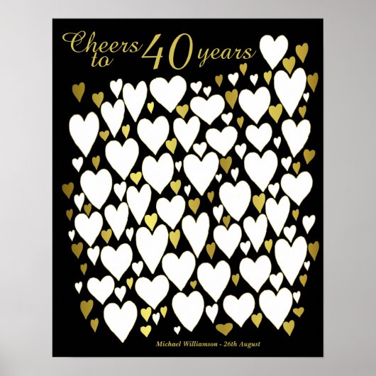 Kaas tot 40 jaar - 40e verjaardag poster (Voorkant)