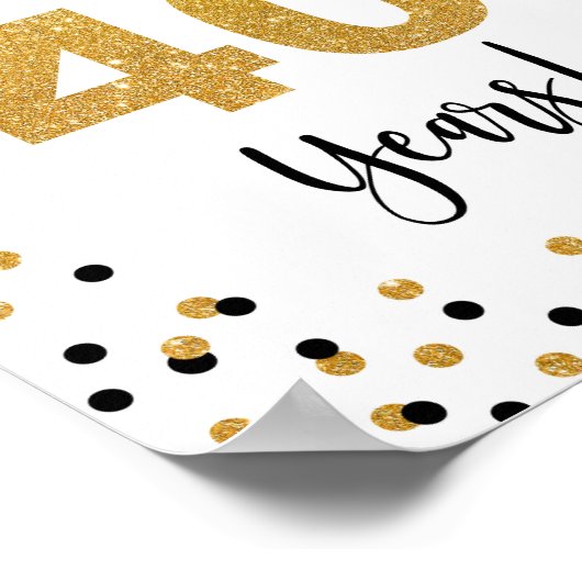 Kaas tot 40 jaar Jubileum of Birthday Sign Poster (Hoek)