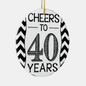 Kaas tot 40 jaar keramisch ornament (Rechts)