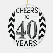 Kaas tot 40 jaar keramisch ornament (Links)