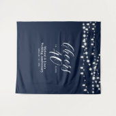 Kaas tot 40 jaar | Navy 40th Wedding Jubileum Wandkleed (Voorkant (horizontaal))