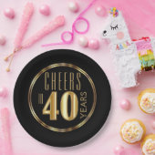 Kaas tot 40 jaar papieren bordje (Feest)