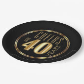 Kaas tot 40 jaar papieren bordje (Gekanteld)