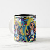 Kaas tot 40 jaar tweekleurige koffiemok (Voorkant links)