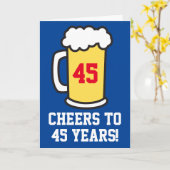 Kaas tot 45 jaar na geboorte (blanco binnenin) kaart (Gele Bloem)