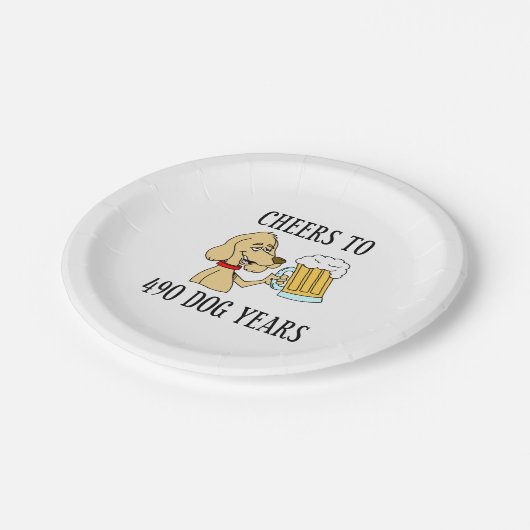 Kaas tot 490 mg 70e verjaardag Bord papier (Gekanteld)