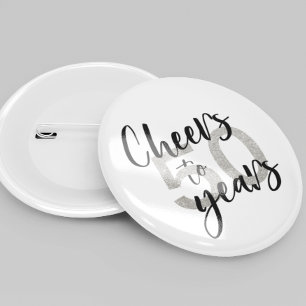 Kaas tot 50 jaar Glitter 50th Birthday Ronde Button 5,7 Cm