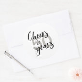 Kaas tot 50 jaar Glitter 50th Birthday Ronde Sticker (Envelop)