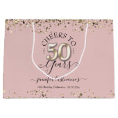 Kaas tot 50 jaar Gold Glitter Groot Cadeauzakje (Voorkant)