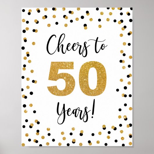 Kaas tot 50 jaar Jubileum of Birthday Sign Poster (Voorkant)