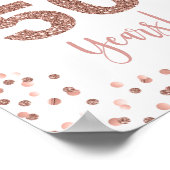 Kaas tot 50 jaar Onderteken Roos Gold Glitter Conf Poster (Hoek)