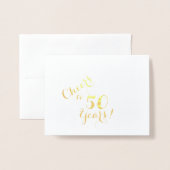 Kaas tot 50 jaar Opmerking Kaart (Voorkant met envelop)