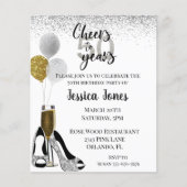 Kaas tot 50 jaar Silver Gold Glitter Champagne I (Voorkant)