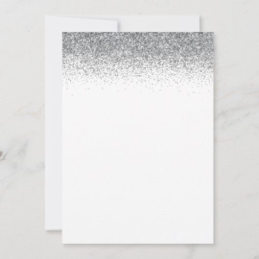 Kaas tot 50 jaar Silver Gold Glitter Champagne Kaart (Achterkant)