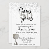 Kaas tot 50 jaar zilverglitterwijn kaart (Voorkant / Achterkant)