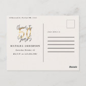 Kaas tot 50 jaar zwart en goud modern, stijlvol briefkaart (Achterkant)