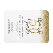 Kaas tot 50 jaar zwart en goud modern, stijlvol magneet (Horizontaal)