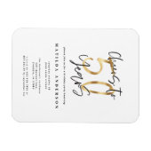 Kaas tot 50 jaar zwart en goud modern, stijlvol magneet (Horizontaal)