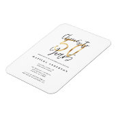 Kaas tot 50 jaar zwart en goud modern, stijlvol magneet (Linkerzijde)