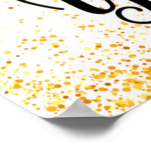 Kaas tot 60 jaar Elegant Gold Foil Birthday Poster (Hoek)