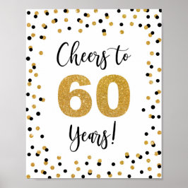 Kaas tot 60 jaar Jubileum of Birthday Sign Poster